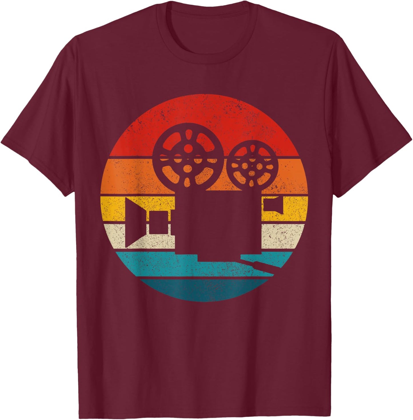 Vintage Camera Film Cameraman T-Shirt - T-Shirt | Maroon