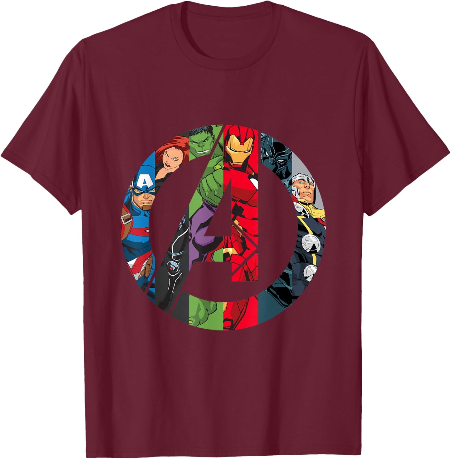 Marvel Avengers A Logo T-Shirt - T-Shirt | Maroon
