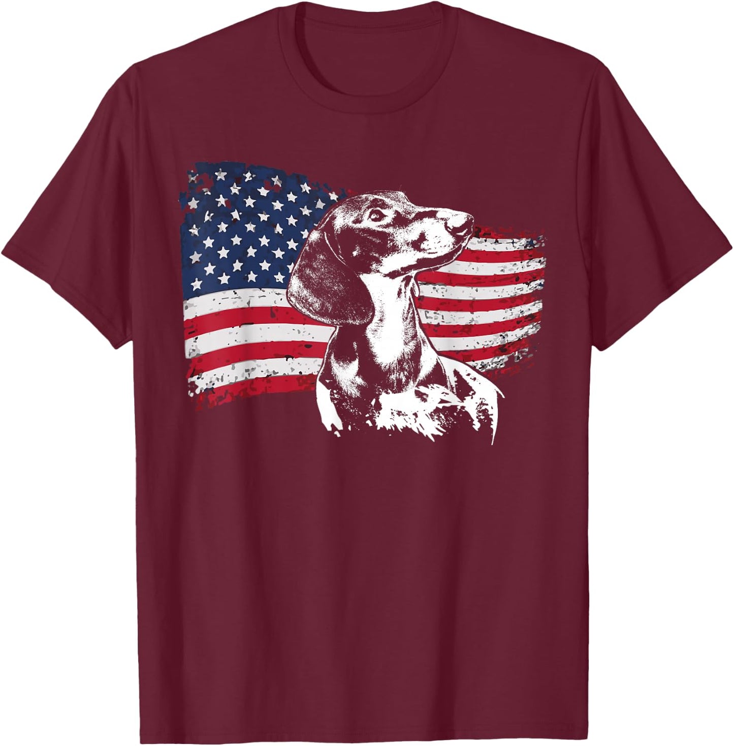 Dachshund Doxie Wiener Sausage Dog T-Shirt - T-Shirt | Maroon