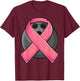 Breast Cancer Awareness Bowling Shirts, Pink Cancer Support T-Shirt - T-Shirt | Maroon