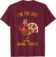 Family Matching Thanksgiving Day - I'm the Hot Mama Turkey T-Shirt - T-Shirt | Maroon