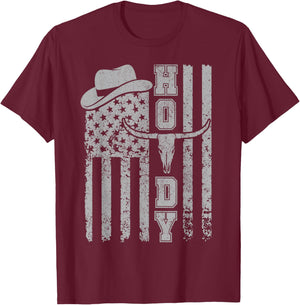Western Country Men Teen Boy Kid Rodeo Southern Cowboy Howdy T-Shirt - T-Shirt | Maroon