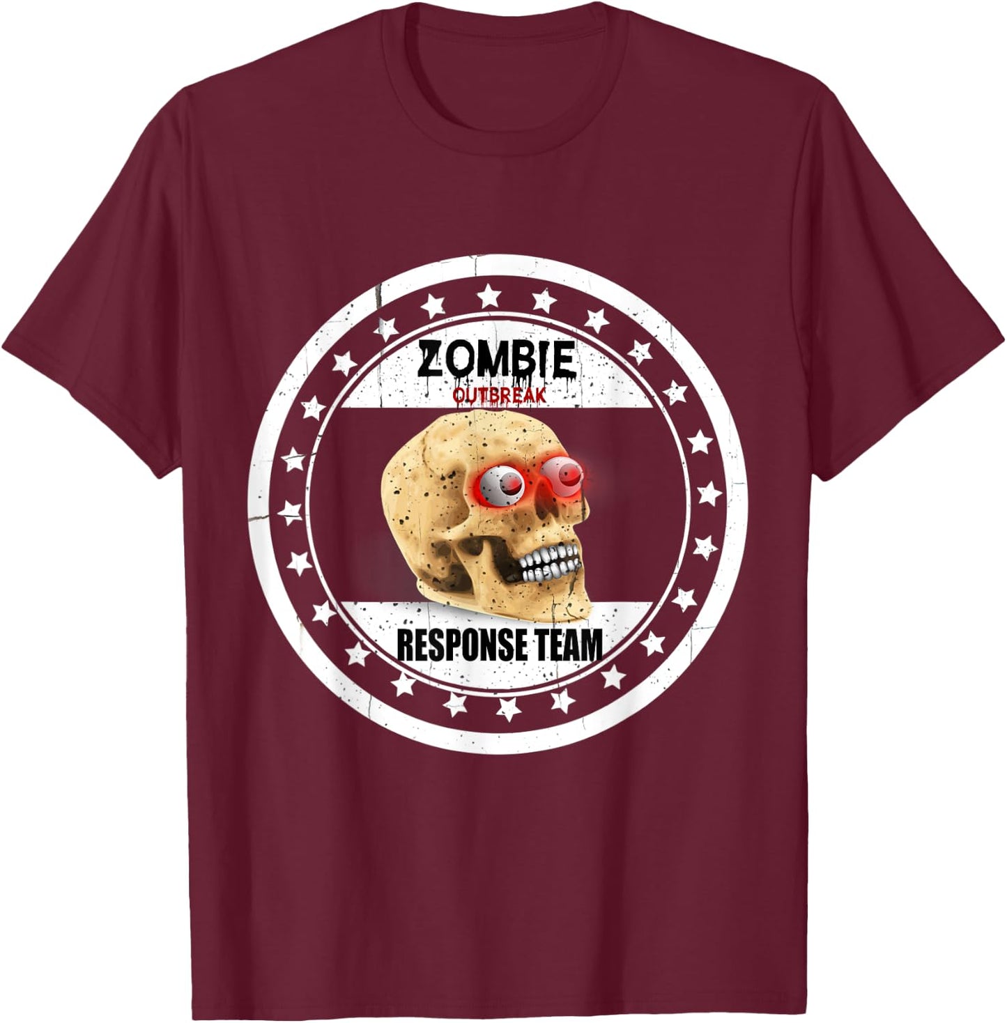 Awesome Zombie Outbreak Response Team T-Shirt - T-Shirt | Maroon