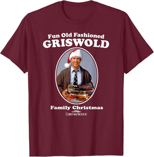 National Lampoon's Christmas Vacation - Old Fashioned T-Shirt - T-Shirt | Maroon