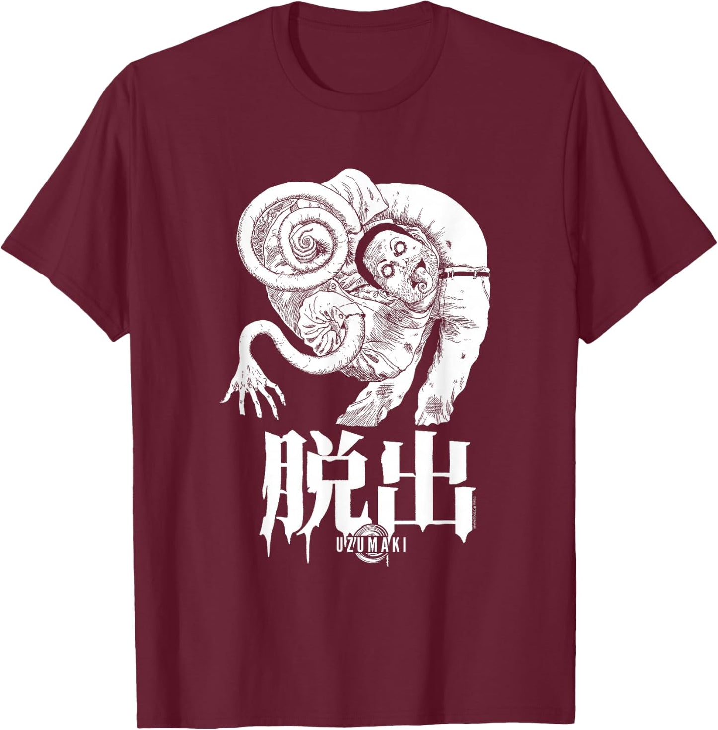 Uzumaki Escape T-Shirt - T-Shirt | Maroon