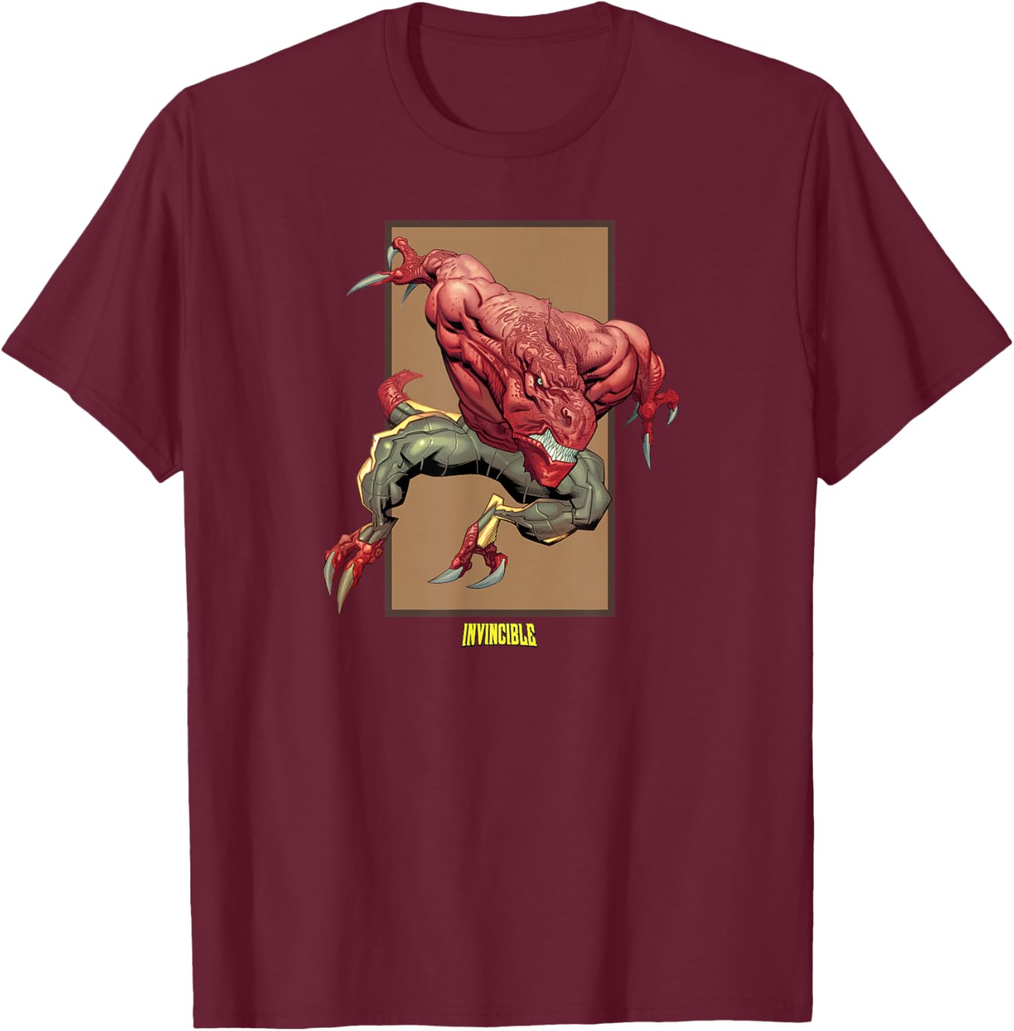 Invincible Dinosaurus T-Shirt - T-Shirt | Maroon