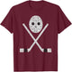 Cool Fear The Goalie Retro Mask Hockey T-Shirt - T-Shirt | Maroon