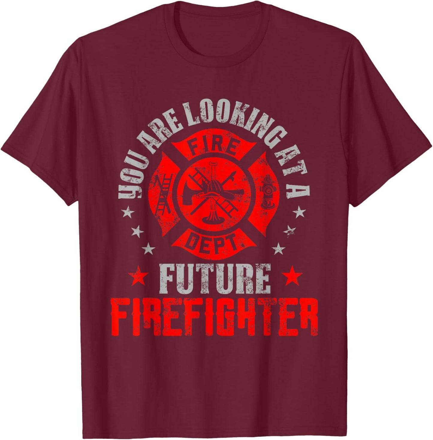 You are looking at a Future Firefighter gift T-Shirt - T-Shirt | Maroon