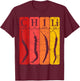 Chili Periodic Table Elements Chili Pepper Spicy Food Retro T-Shirt - T-Shirt | Maroon