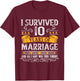 10th Wedding Anniversary shirt Couples Husband Wife 10 Years T-Shirt - T-Shirt | Maroon