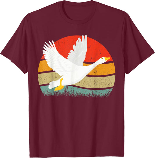 Funny Vintage Duck Farm Animal Retro Duck Lover T-Shirt - T-Shirt | Maroon
