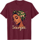 Scorpio Black Woman With Camo Scarf Birthday T-Shirt - T-Shirt | Maroon