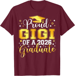 Proud Gigi Of A Class Of 2026 Graduate 2026 Senior Gigi T-Shirt - T-Shirt | Maroon