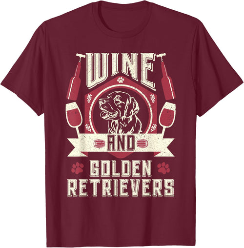 Wine And Golden Retrievers Wine Connoisseurs Dog Owner Lover Women