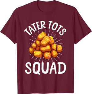 Cool Tater Tot Art Women Kids Potato Tater Tot Lover T-Shirt - T-Shirt | Maroon