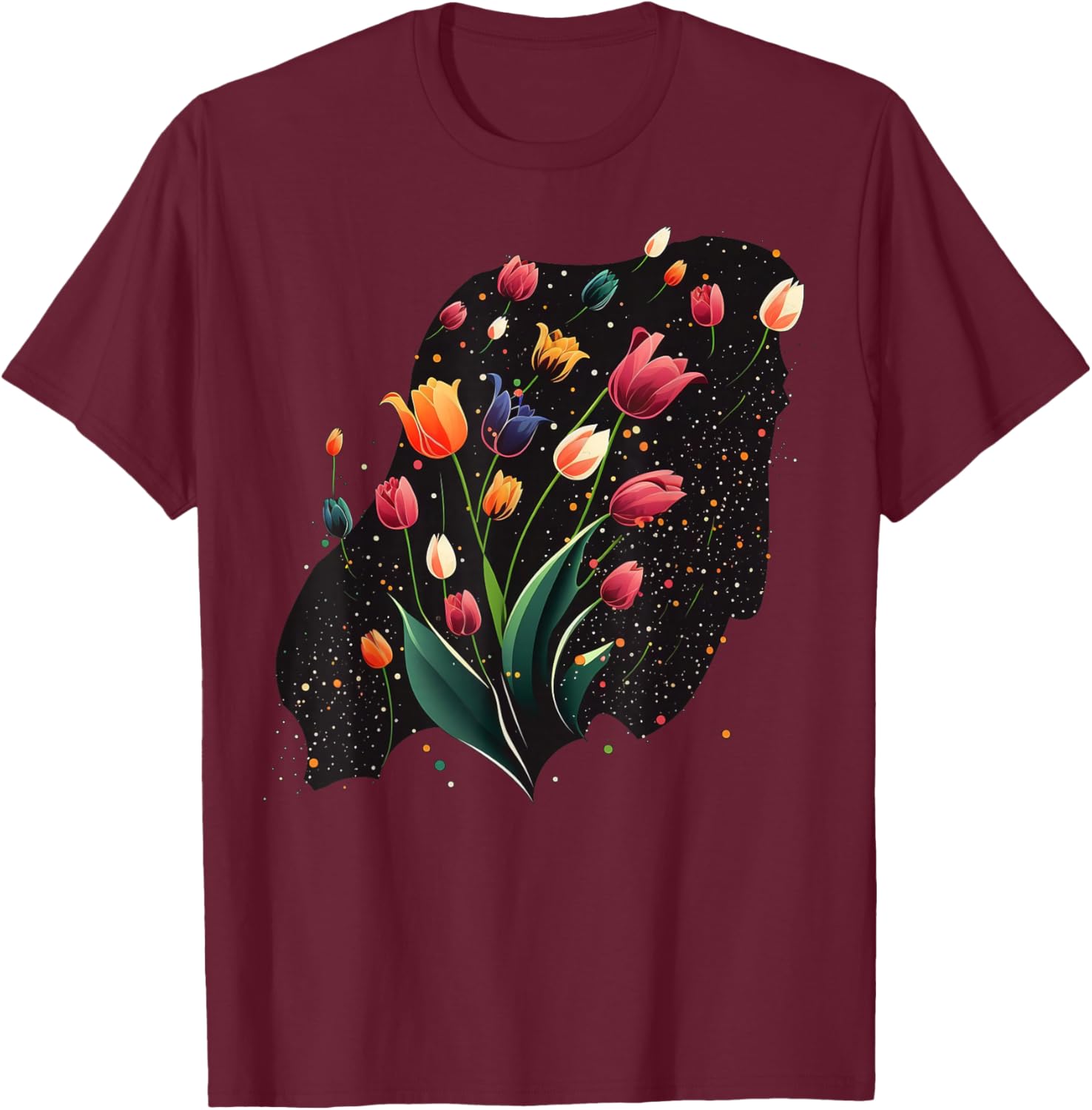 Tulip bouquet on Tulip T-Shirt - T-Shirt | Maroon
