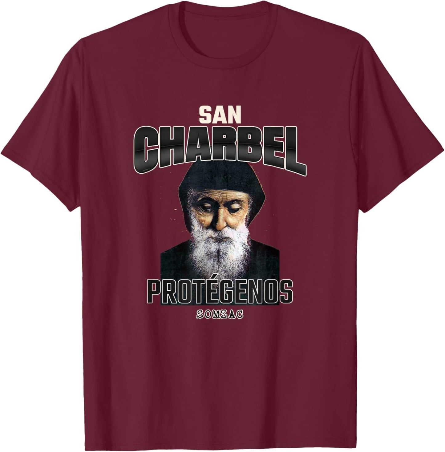 San Charbel Makhlouf, Saint Charbel T-Shirt - T-Shirt | Maroon