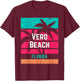 Vero Beach Florida Vacation Souvenir Surfing Vintage Women T-Shirt - T-Shirt | Maroon