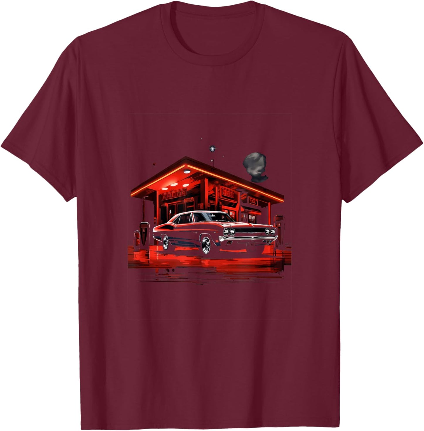 Muscle Car Classic Car Vintage T-Shirt - T-Shirt | Maroon