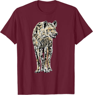 Spotted Hyena Wildlife Design for Hyena Fans T-Shirt - T-Shirt | Maroon