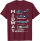 The Battle of Midway Plane Spotting American WW2 Aircraft T-Shirt - T-Shirt | Maroon