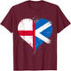 Scotland England Flag for Half Scottish Half English Pride T-Shirt - T-Shirt | Maroon