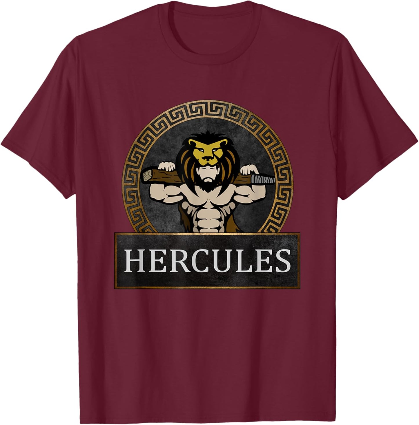 Ancient Roman Hero Hercules Strength of the Gods T-Shirt - T-Shirt | Maroon