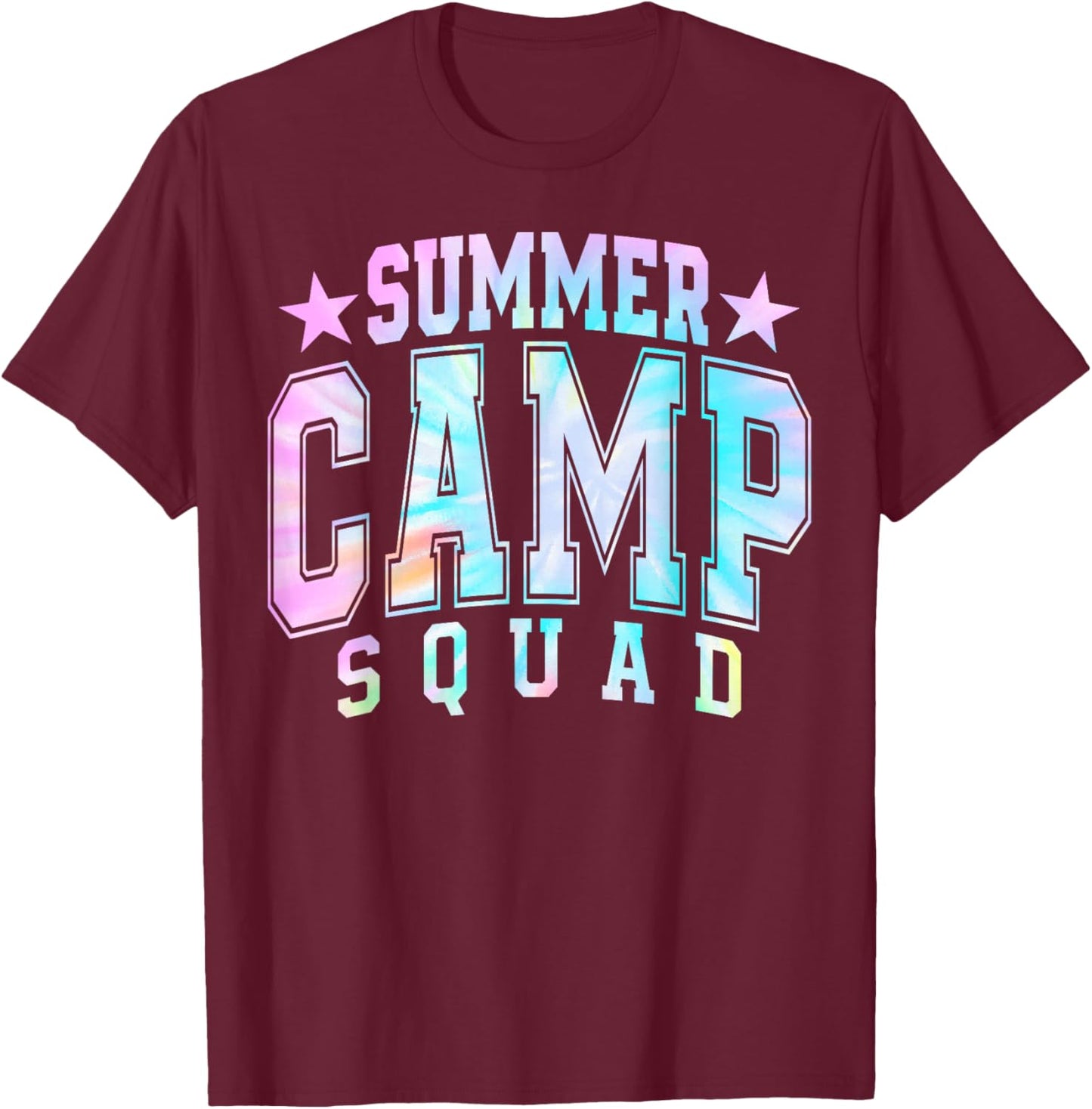 Tie Dye Summer Camp Best Friend Matching Bestie Squad BFF T-Shirt - T-Shirt | Maroon