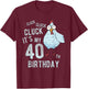 Funny Cluck Its My 40th Birthday Farm Chicken Birthday Party T-Shirt - T-Shirt | Maroon