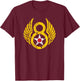 Mighty 8th - Eighth Air Force USAAF B-17 & B-24 Bomber Group T-Shirt - T-Shirt | Maroon