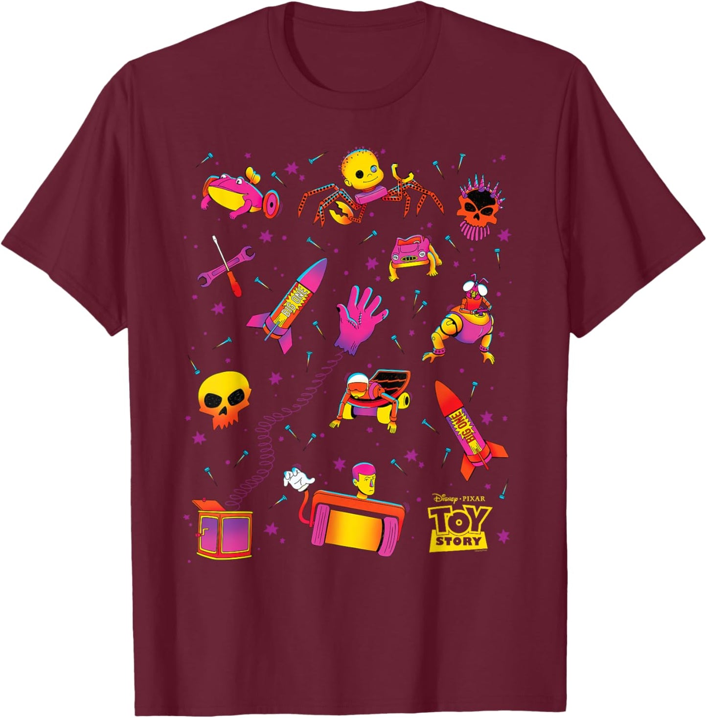 Disney and Pixar’s Toy Story Sid’s Mutant Toys Halloween T-Shirt - T-Shirt | Maroon