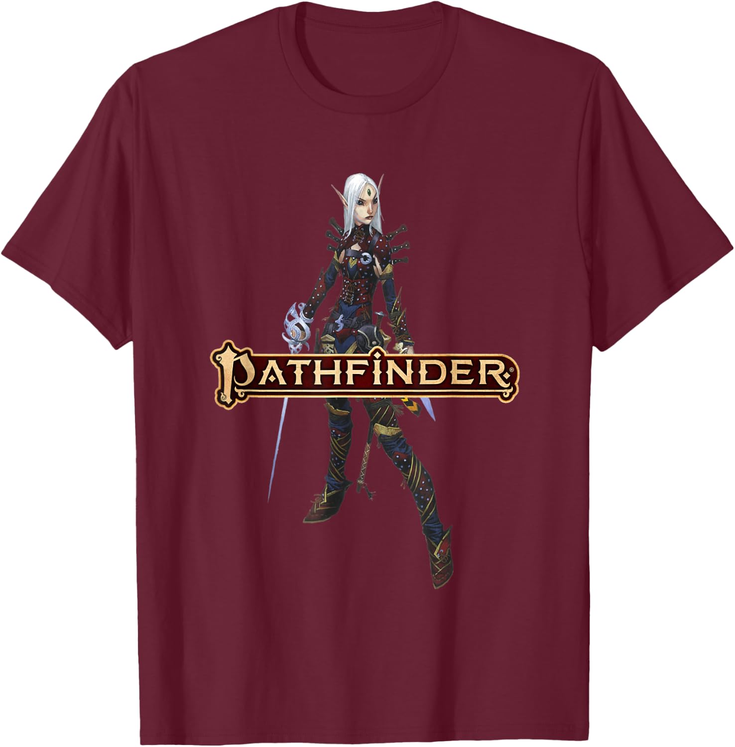 Pathfinder Merisiel the Rogue T-Shirt - T-Shirt | Maroon