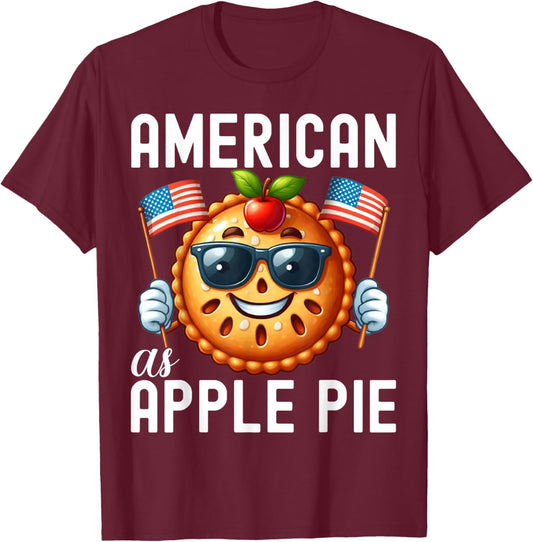 Cute American as Apple Pie shirt Women Kids T-Shirt - T-Shirt | Maroon