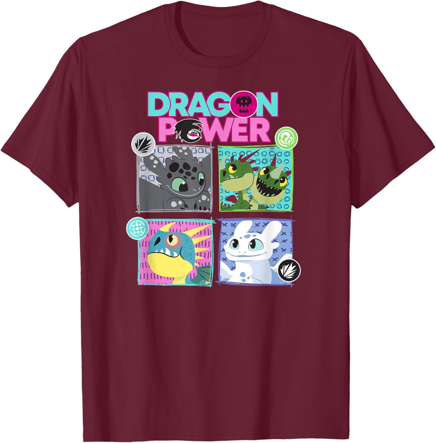 How to Train Your Dragon 3 Hidden World Dragon Power T-Shirt - T-Shirt | Maroon