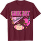 Football Shirt Preppy Football Season T-Shirt - T-Shirt | Maroon