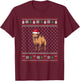 Bactrian Camel Wearing Santa Hat Xmas Bactrian Camel Lovers T-Shirt - T-Shirt | Maroon