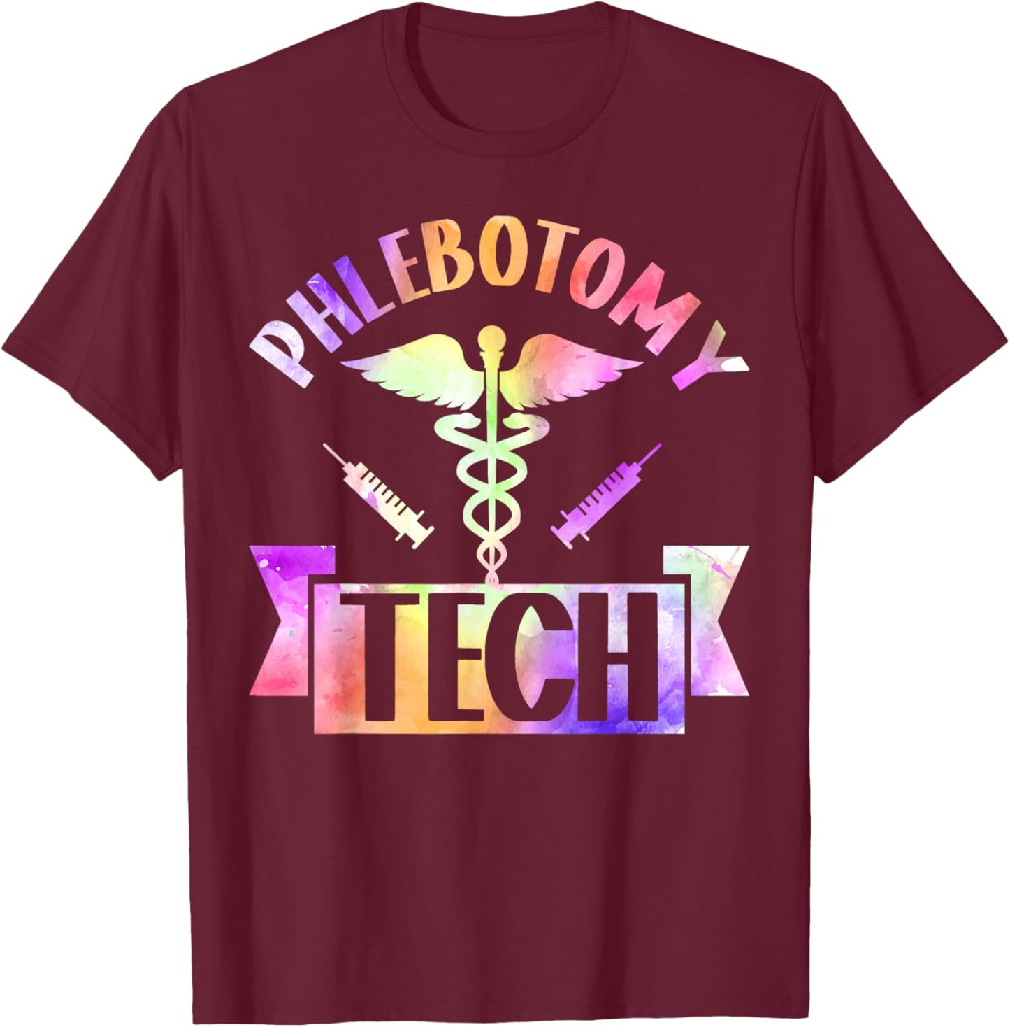 Phlebotomist Tech Technician Phlebotomy Tech T-Shirt - T-Shirt | Maroon