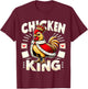 Chicken King Farmer T-Shirt - T-Shirt | Maroon