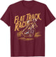 Flat Track Motorcycle Racing American Flag Speedway Dirt T-Shirt - T-Shirt | Maroon