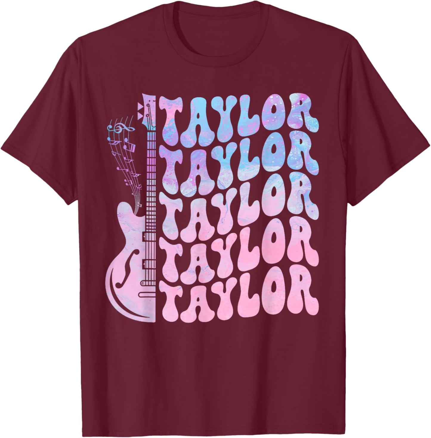 Taylor Name, Boy Girl Funny T-Shirt - T-Shirt | Maroon