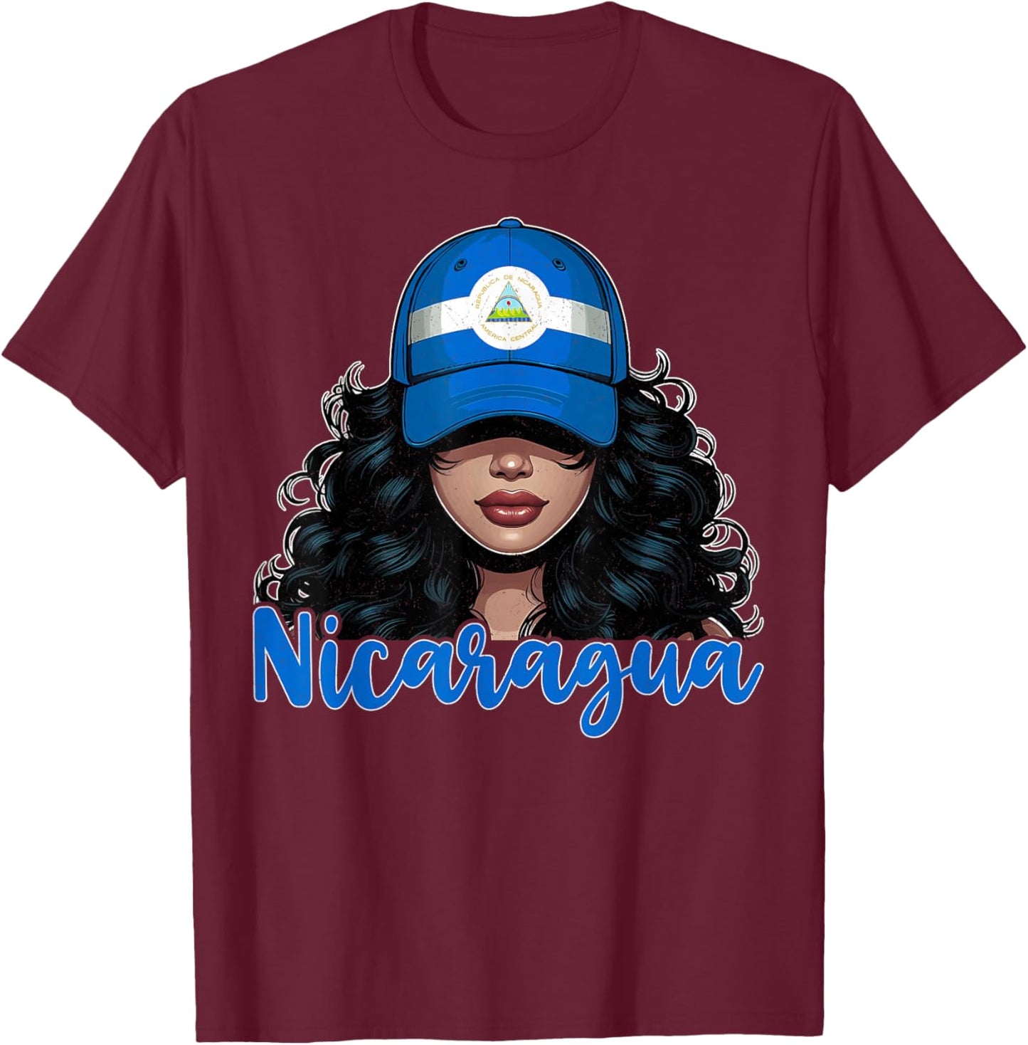 Nicaraguan Girl Nicaragua Flag Proud Nicaragüense Women T-Shirt - T-Shirt | Maroon