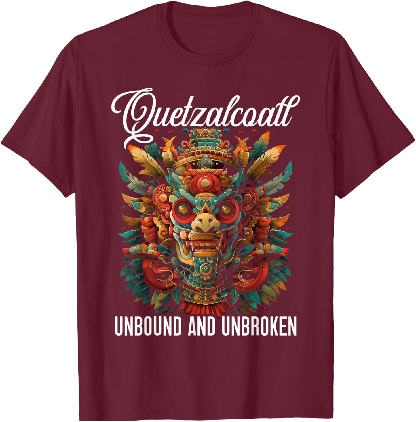 Aztec God Aztec Culture Mayan Indigenous Quetzalcoatl T-Shirt - T-Shirt | Maroon