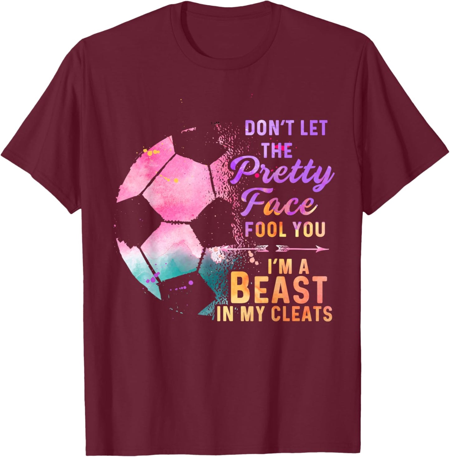 Soccer Player for Girl Goalkeeper Kick Sister Mother T-Shirt - T-Shirt | Maroon