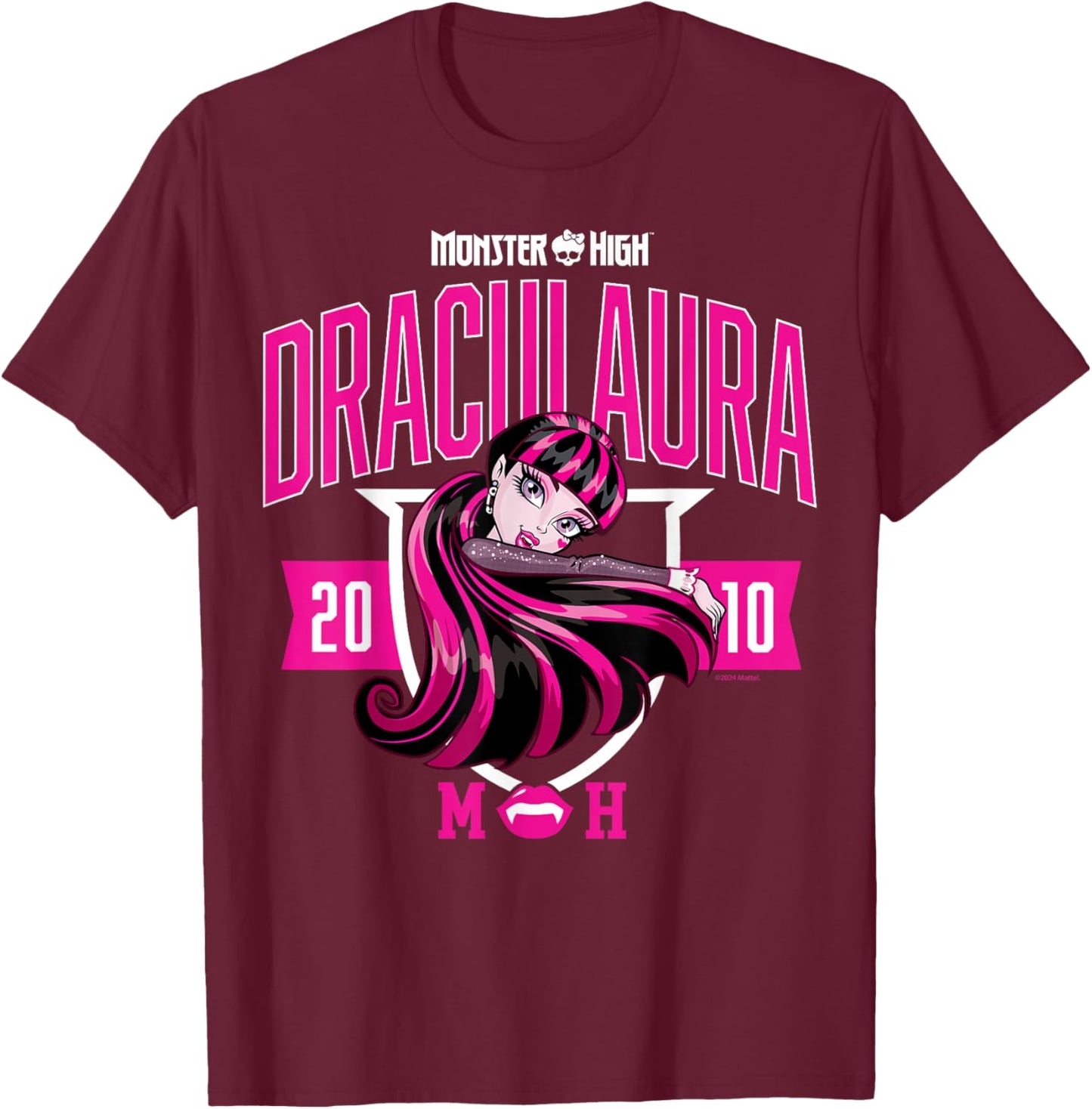 Monster High -Draculaura Collegiate T-Shirt - T-Shirt | Maroon