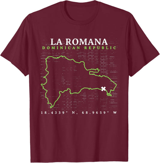 Dominican Republic La Romana T-Shirt - T-Shirt | Maroon