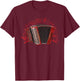 Retro Air Accordion Player Choir Musical Men Women Husband T-Shirt - T-Shirt | Maroon