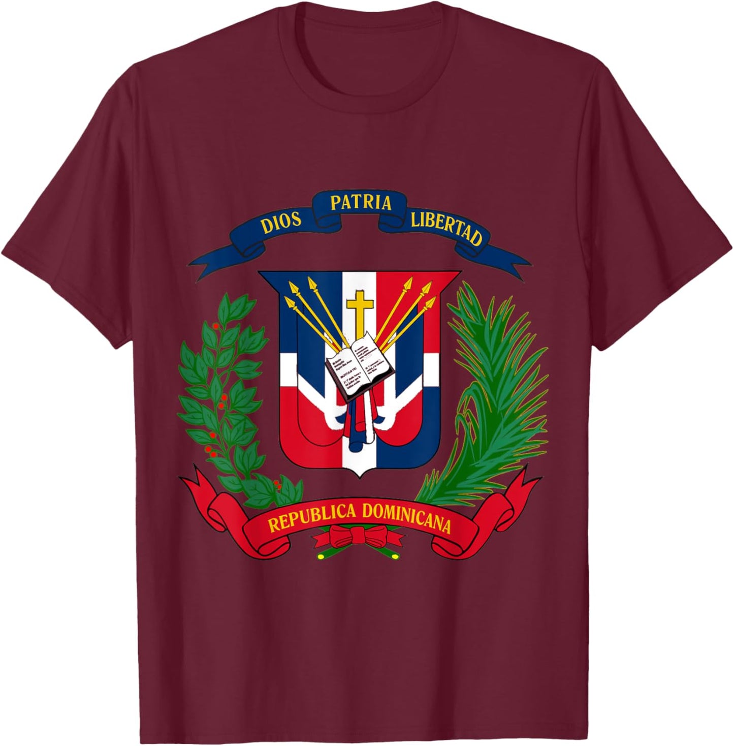 Escudo Dominicano T-Shirt - T-Shirt | Maroon
