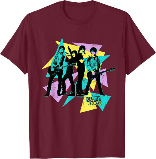 Disney Channel Camp Rock Mitchie Torres and Connect 3 T-Shirt - T-Shirt | Maroon