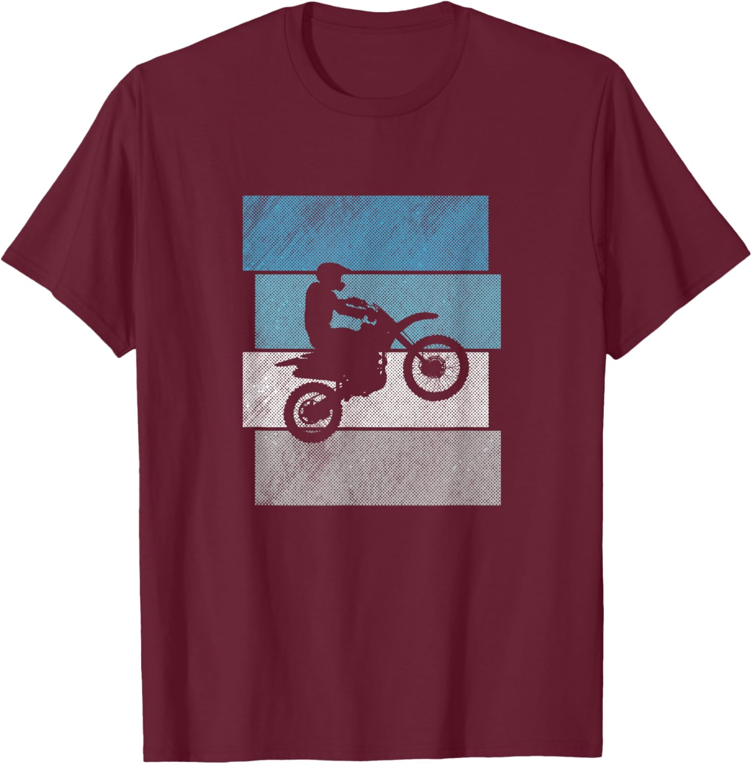 Vintage Motocross Design Retro Sunset MX Supercross T-Shirt - T-Shirt | Maroon