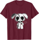 Bunny Goth Holding Knife Kawaii Creepy Bunny Halloween Fun T-Shirt - T-Shirt | Maroon